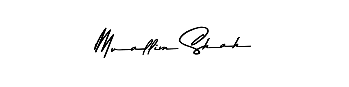 Use a signature maker to create a handwritten signature online. With this signature software, you can design (Asem Kandis PERSONAL USE) your own signature for name Muallim Shah. Muallim Shah signature style 9 images and pictures png