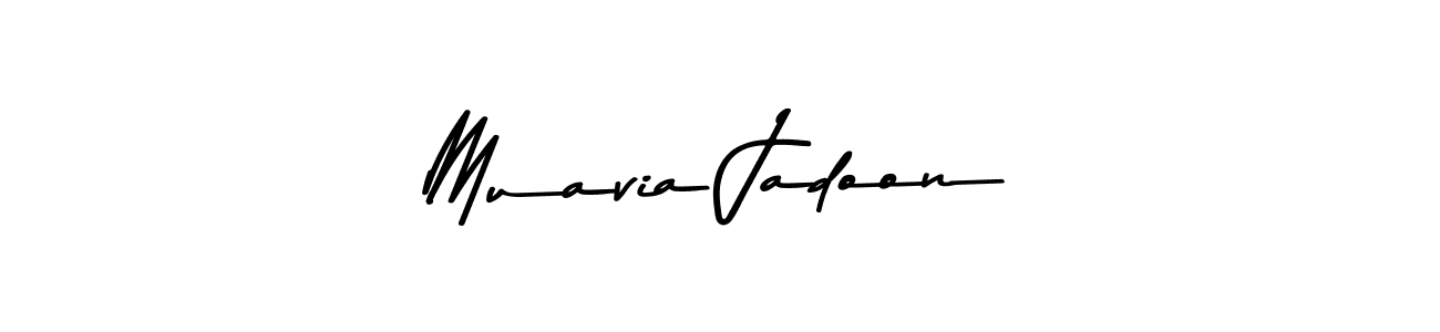 The best way (Asem Kandis PERSONAL USE) to make a short signature is to pick only two or three words in your name. The name Muavia Jadoon include a total of six letters. For converting this name. Muavia Jadoon signature style 9 images and pictures png