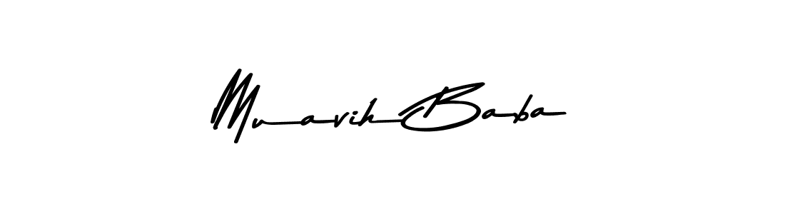 How to make Muavih Baba name signature. Use Asem Kandis PERSONAL USE style for creating short signs online. This is the latest handwritten sign. Muavih Baba signature style 9 images and pictures png