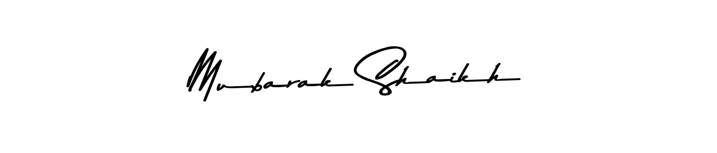 Design your own signature with our free online signature maker. With this signature software, you can create a handwritten (Asem Kandis PERSONAL USE) signature for name Mubarak Shaikh. Mubarak Shaikh signature style 9 images and pictures png