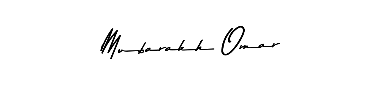 Design your own signature with our free online signature maker. With this signature software, you can create a handwritten (Asem Kandis PERSONAL USE) signature for name Mubarakh Omar. Mubarakh Omar signature style 9 images and pictures png