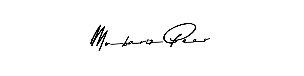 The best way (Asem Kandis PERSONAL USE) to make a short signature is to pick only two or three words in your name. The name Mubariz Peer include a total of six letters. For converting this name. Mubariz Peer signature style 9 images and pictures png