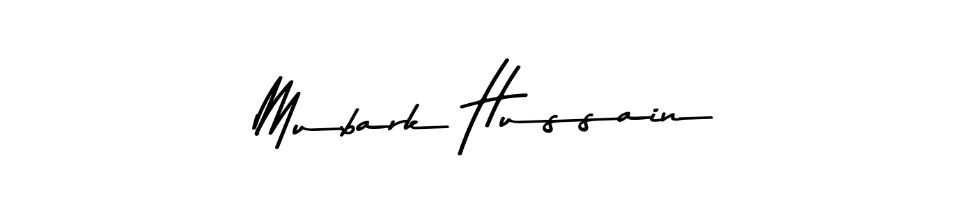 How to make Mubark Hussain name signature. Use Asem Kandis PERSONAL USE style for creating short signs online. This is the latest handwritten sign. Mubark Hussain signature style 9 images and pictures png