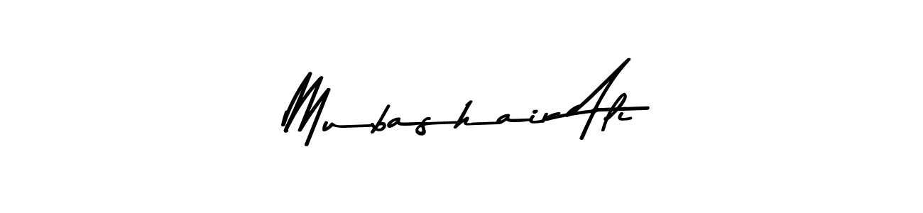 How to make Mubashair Ali name signature. Use Asem Kandis PERSONAL USE style for creating short signs online. This is the latest handwritten sign. Mubashair Ali signature style 9 images and pictures png