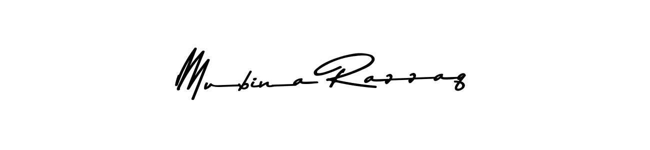 Make a beautiful signature design for name Mubina Razzaq. With this signature (Asem Kandis PERSONAL USE) style, you can create a handwritten signature for free. Mubina Razzaq signature style 9 images and pictures png