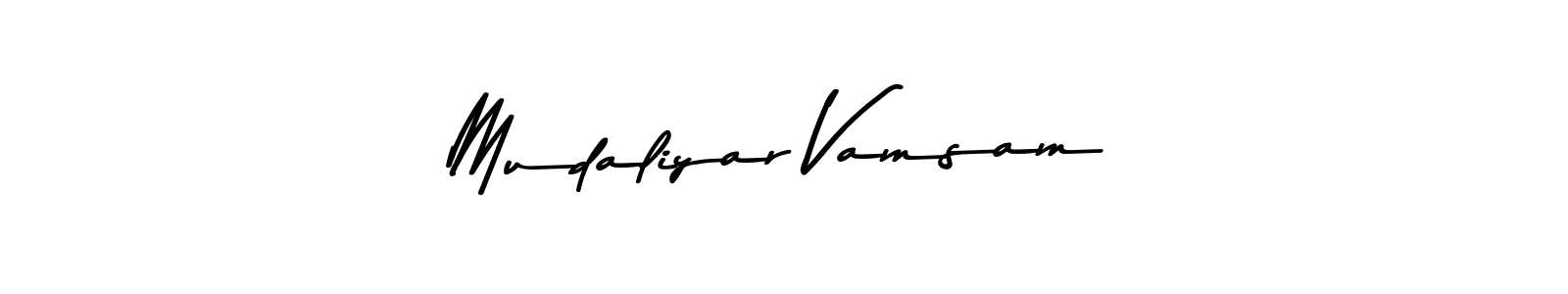 Use a signature maker to create a handwritten signature online. With this signature software, you can design (Asem Kandis PERSONAL USE) your own signature for name Mudaliyar Vamsam. Mudaliyar Vamsam signature style 9 images and pictures png