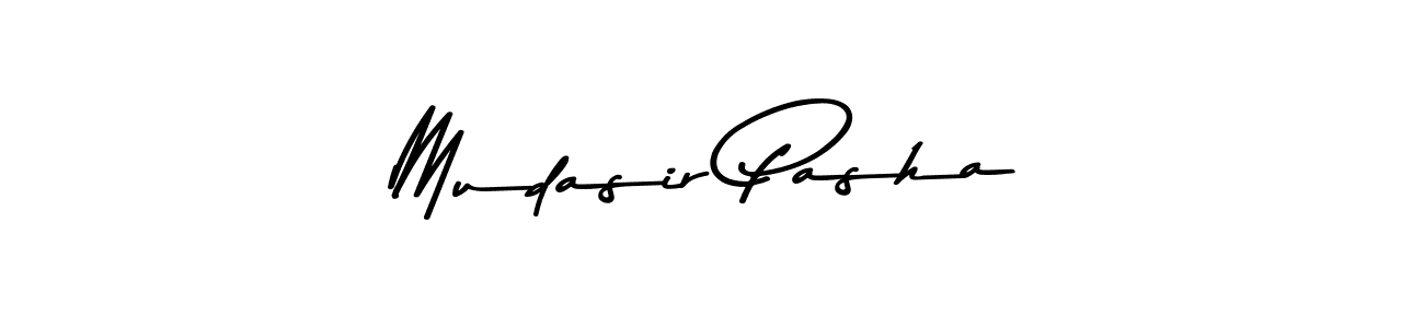 How to make Mudasir Pasha name signature. Use Asem Kandis PERSONAL USE style for creating short signs online. This is the latest handwritten sign. Mudasir Pasha signature style 9 images and pictures png