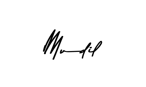 How to make Mudil name signature. Use Asem Kandis PERSONAL USE style for creating short signs online. This is the latest handwritten sign. Mudil signature style 9 images and pictures png