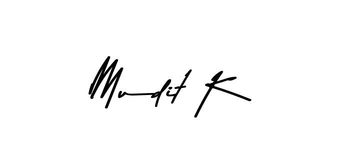 Use a signature maker to create a handwritten signature online. With this signature software, you can design (Asem Kandis PERSONAL USE) your own signature for name Mudit K. Mudit K signature style 9 images and pictures png