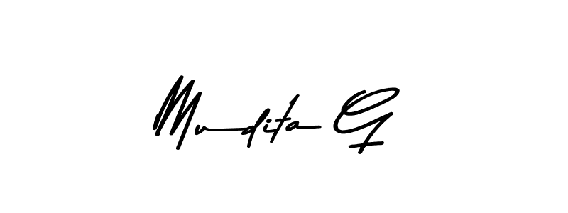 Use a signature maker to create a handwritten signature online. With this signature software, you can design (Asem Kandis PERSONAL USE) your own signature for name Mudita G. Mudita G signature style 9 images and pictures png