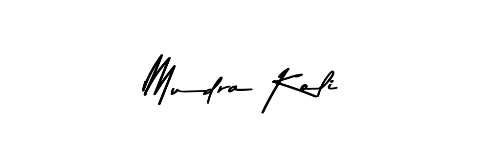 Design your own signature with our free online signature maker. With this signature software, you can create a handwritten (Asem Kandis PERSONAL USE) signature for name Mudra Koli. Mudra Koli signature style 9 images and pictures png