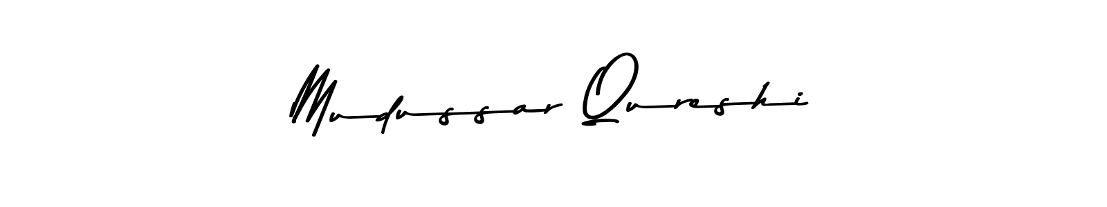 How to make Mudussar Qureshi name signature. Use Asem Kandis PERSONAL USE style for creating short signs online. This is the latest handwritten sign. Mudussar Qureshi signature style 9 images and pictures png