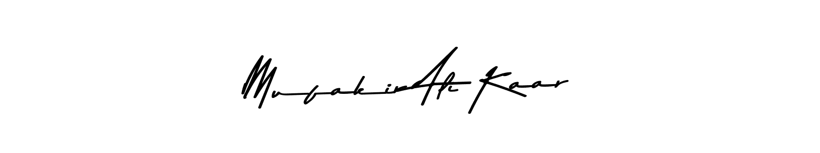 How to make Mufakir Ali Kaar name signature. Use Asem Kandis PERSONAL USE style for creating short signs online. This is the latest handwritten sign. Mufakir Ali Kaar signature style 9 images and pictures png