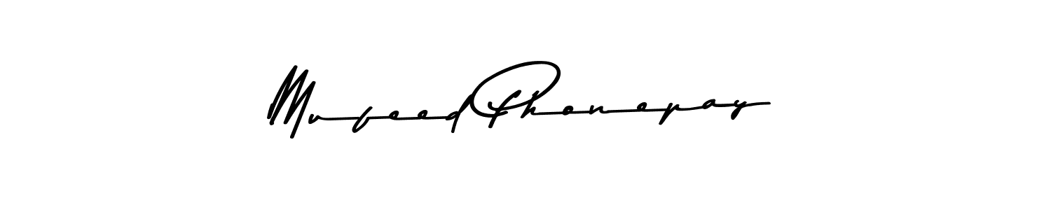 Use a signature maker to create a handwritten signature online. With this signature software, you can design (Asem Kandis PERSONAL USE) your own signature for name Mufeed Phonepay. Mufeed Phonepay signature style 9 images and pictures png