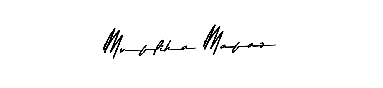 Create a beautiful signature design for name Mufliha Mafaz. With this signature (Asem Kandis PERSONAL USE) fonts, you can make a handwritten signature for free. Mufliha Mafaz signature style 9 images and pictures png