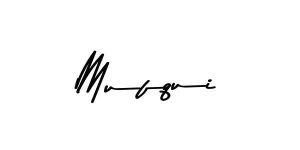 How to make Mufqui name signature. Use Asem Kandis PERSONAL USE style for creating short signs online. This is the latest handwritten sign. Mufqui signature style 9 images and pictures png