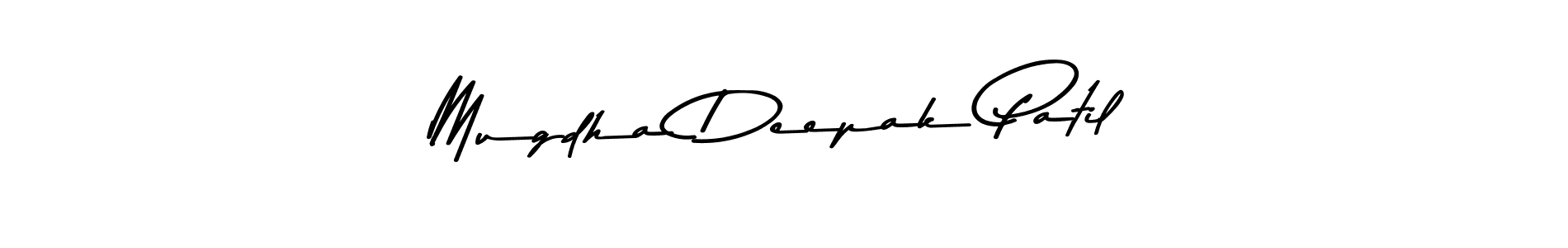 Design your own signature with our free online signature maker. With this signature software, you can create a handwritten (Asem Kandis PERSONAL USE) signature for name Mugdha Deepak Patil. Mugdha Deepak Patil signature style 9 images and pictures png