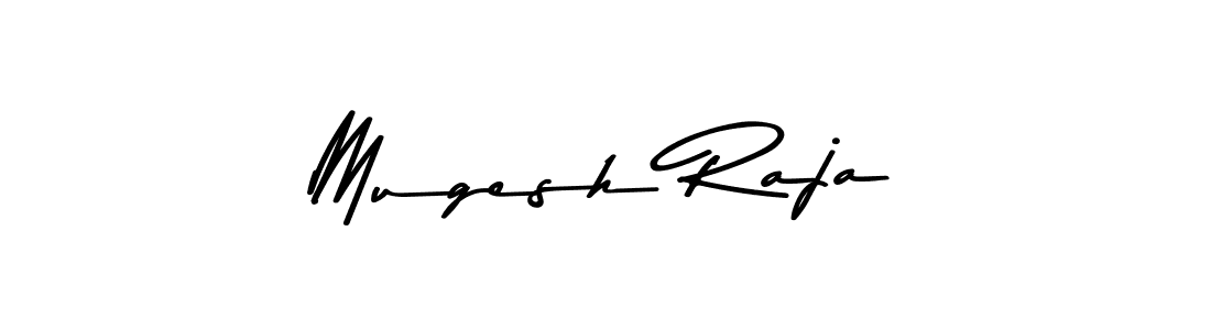Create a beautiful signature design for name Mugesh Raja. With this signature (Asem Kandis PERSONAL USE) fonts, you can make a handwritten signature for free. Mugesh Raja signature style 9 images and pictures png