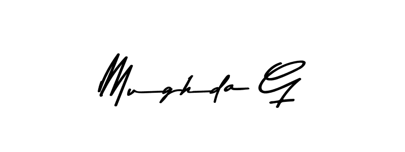 Use a signature maker to create a handwritten signature online. With this signature software, you can design (Asem Kandis PERSONAL USE) your own signature for name Mughda G. Mughda G signature style 9 images and pictures png