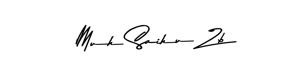Design your own signature with our free online signature maker. With this signature software, you can create a handwritten (Asem Kandis PERSONAL USE) signature for name Muh Saihu Zb. Muh Saihu Zb signature style 9 images and pictures png