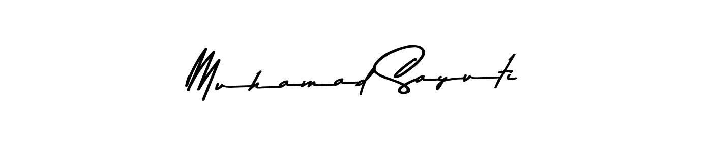 Make a beautiful signature design for name Muhamad Sayuti. With this signature (Asem Kandis PERSONAL USE) style, you can create a handwritten signature for free. Muhamad Sayuti signature style 9 images and pictures png