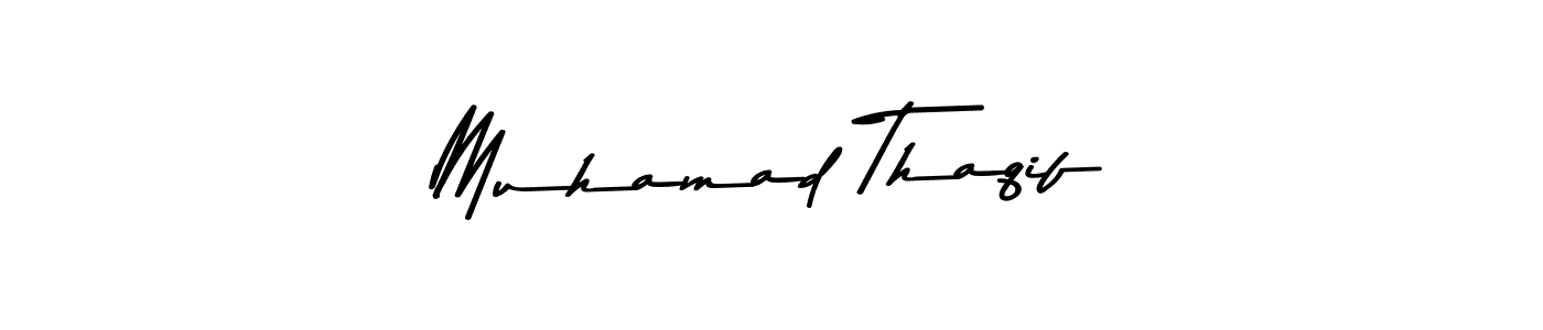 Muhamad Thaqif stylish signature style. Best Handwritten Sign (Asem Kandis PERSONAL USE) for my name. Handwritten Signature Collection Ideas for my name Muhamad Thaqif. Muhamad Thaqif signature style 9 images and pictures png