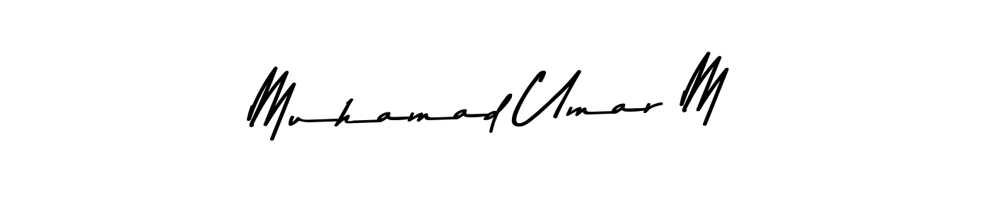 Also You can easily find your signature by using the search form. We will create Muhamad Umar M name handwritten signature images for you free of cost using Asem Kandis PERSONAL USE sign style. Muhamad Umar M signature style 9 images and pictures png