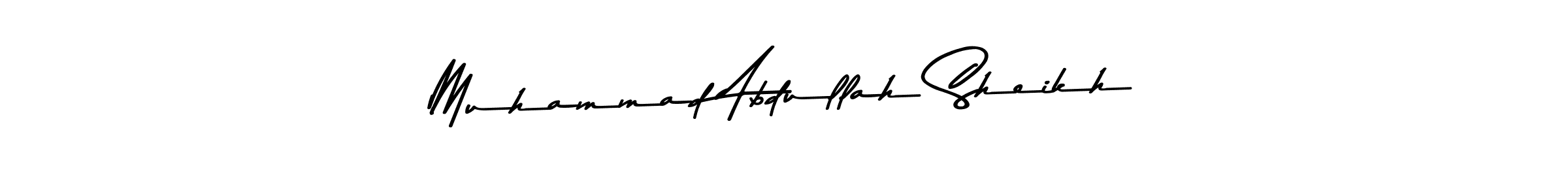 How to make Muhammad Abdullah Sheikh name signature. Use Asem Kandis PERSONAL USE style for creating short signs online. This is the latest handwritten sign. Muhammad Abdullah Sheikh signature style 9 images and pictures png