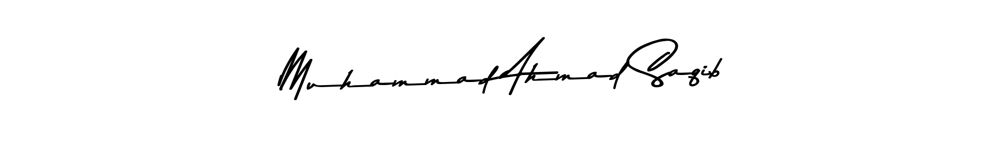 Make a beautiful signature design for name Muhammad Ahmad Saqib. With this signature (Asem Kandis PERSONAL USE) style, you can create a handwritten signature for free. Muhammad Ahmad Saqib signature style 9 images and pictures png