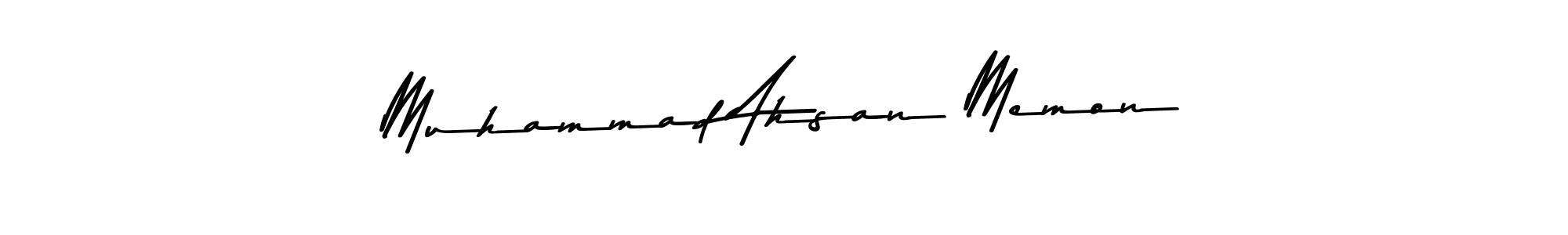 if you are searching for the best signature style for your name Muhammad Ahsan Memon. so please give up your signature search. here we have designed multiple signature styles  using Asem Kandis PERSONAL USE. Muhammad Ahsan Memon signature style 9 images and pictures png