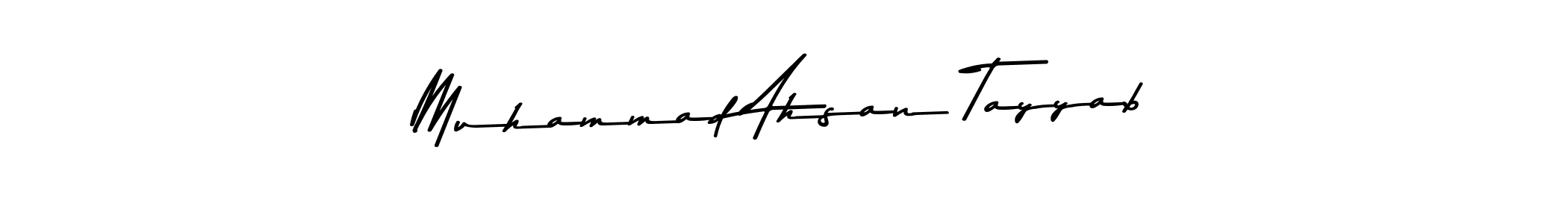 Make a beautiful signature design for name Muhammad Ahsan Tayyab. Use this online signature maker to create a handwritten signature for free. Muhammad Ahsan Tayyab signature style 9 images and pictures png