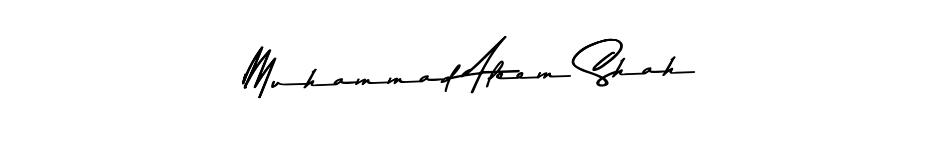 Create a beautiful signature design for name Muhammad Aleem Shah. With this signature (Asem Kandis PERSONAL USE) fonts, you can make a handwritten signature for free. Muhammad Aleem Shah signature style 9 images and pictures png