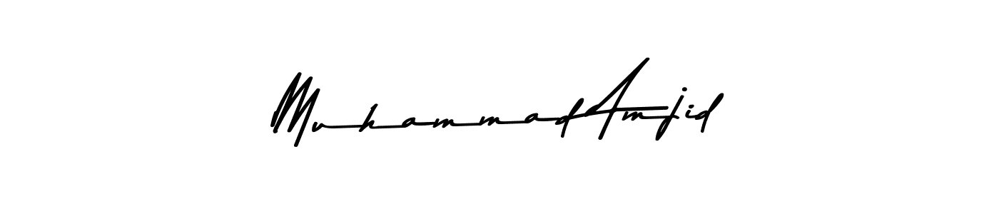 The best way (Asem Kandis PERSONAL USE) to make a short signature is to pick only two or three words in your name. The name Muhammad Amjid include a total of six letters. For converting this name. Muhammad Amjid signature style 9 images and pictures png