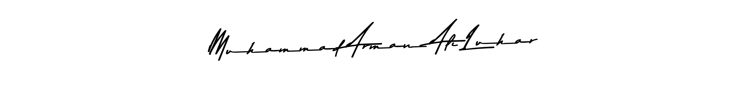 Make a beautiful signature design for name Muhammad Arman Ali Luhar. Use this online signature maker to create a handwritten signature for free. Muhammad Arman Ali Luhar signature style 9 images and pictures png