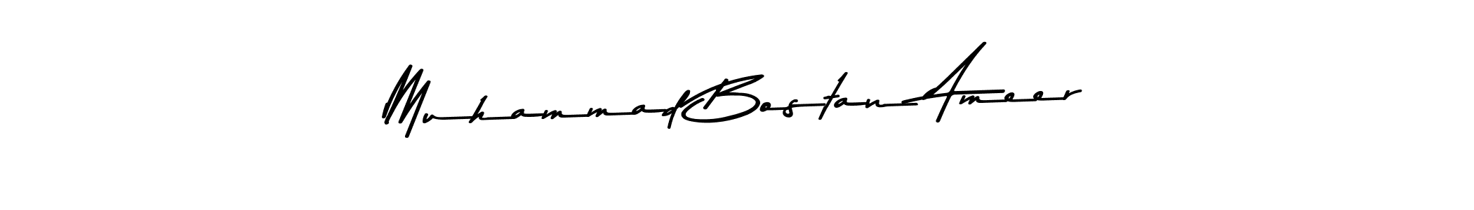 How to make Muhammad Bostan Ameer name signature. Use Asem Kandis PERSONAL USE style for creating short signs online. This is the latest handwritten sign. Muhammad Bostan Ameer signature style 9 images and pictures png