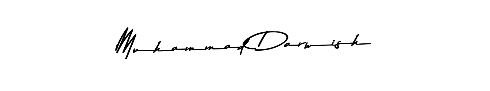 How to make Muhammad Darwish name signature. Use Asem Kandis PERSONAL USE style for creating short signs online. This is the latest handwritten sign. Muhammad Darwish signature style 9 images and pictures png