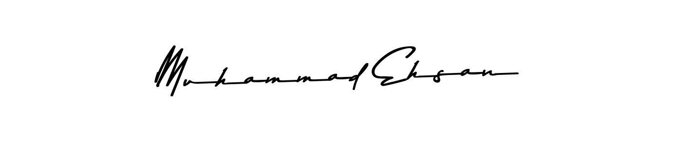 How to make Muhammad Ehsan name signature. Use Asem Kandis PERSONAL USE style for creating short signs online. This is the latest handwritten sign. Muhammad Ehsan signature style 9 images and pictures png
