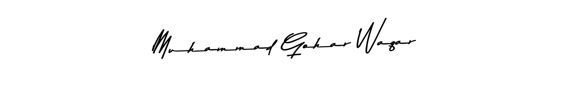 Design your own signature with our free online signature maker. With this signature software, you can create a handwritten (Asem Kandis PERSONAL USE) signature for name Muhammad Gohar Waqar. Muhammad Gohar Waqar signature style 9 images and pictures png