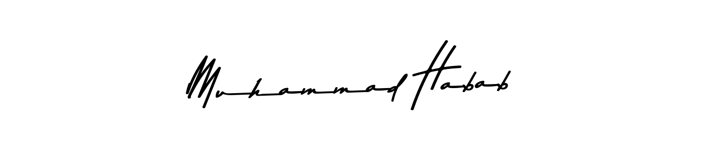 Use a signature maker to create a handwritten signature online. With this signature software, you can design (Asem Kandis PERSONAL USE) your own signature for name Muhammad Habab. Muhammad Habab signature style 9 images and pictures png