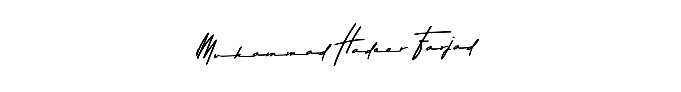 How to make Muhammad Hadeer Farjad signature? Asem Kandis PERSONAL USE is a professional autograph style. Create handwritten signature for Muhammad Hadeer Farjad name. Muhammad Hadeer Farjad signature style 9 images and pictures png