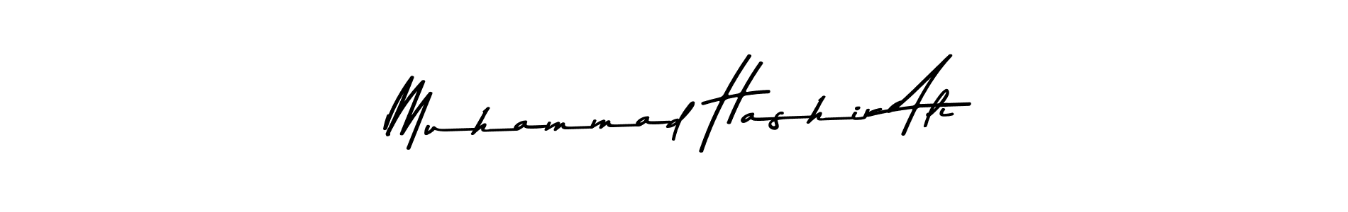 Create a beautiful signature design for name Muhammad Hashir Ali. With this signature (Asem Kandis PERSONAL USE) fonts, you can make a handwritten signature for free. Muhammad Hashir Ali signature style 9 images and pictures png