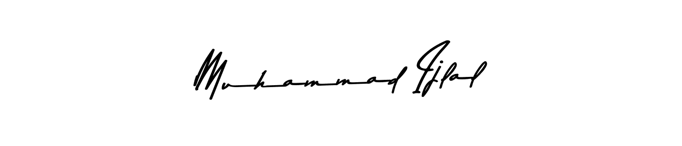 How to make Muhammad Ijlal name signature. Use Asem Kandis PERSONAL USE style for creating short signs online. This is the latest handwritten sign. Muhammad Ijlal signature style 9 images and pictures png