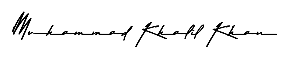 A timeless handwritten aesthetic for Muhammad Khalil Khan. The Asem Kandis PERSONAL USE font gives your signature a handcrafted feel with natural curves. Muhammad Khalil Khan signature style 9 images and pictures png