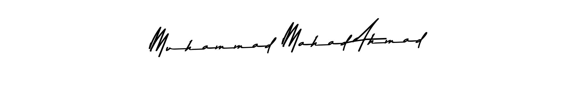 Also You can easily find your signature by using the search form. We will create Muhammad Mahad Ahmad name handwritten signature images for you free of cost using Asem Kandis PERSONAL USE sign style. Muhammad Mahad Ahmad signature style 9 images and pictures png