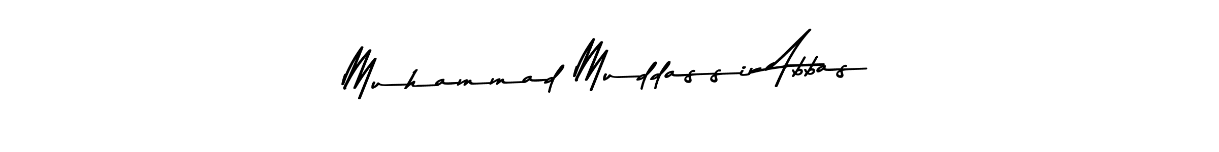 Also we have Muhammad Muddassir Abbas name is the best signature style. Create professional handwritten signature collection using Asem Kandis PERSONAL USE autograph style. Muhammad Muddassir Abbas signature style 9 images and pictures png