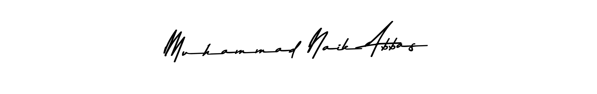 Make a beautiful signature design for name Muhammad Naik Abbas. With this signature (Asem Kandis PERSONAL USE) style, you can create a handwritten signature for free. Muhammad Naik Abbas signature style 9 images and pictures png