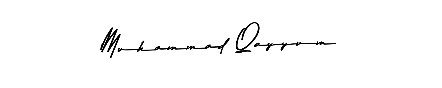Create a beautiful signature design for name Muhammad Qayyum. With this signature (Asem Kandis PERSONAL USE) fonts, you can make a handwritten signature for free. Muhammad Qayyum signature style 9 images and pictures png