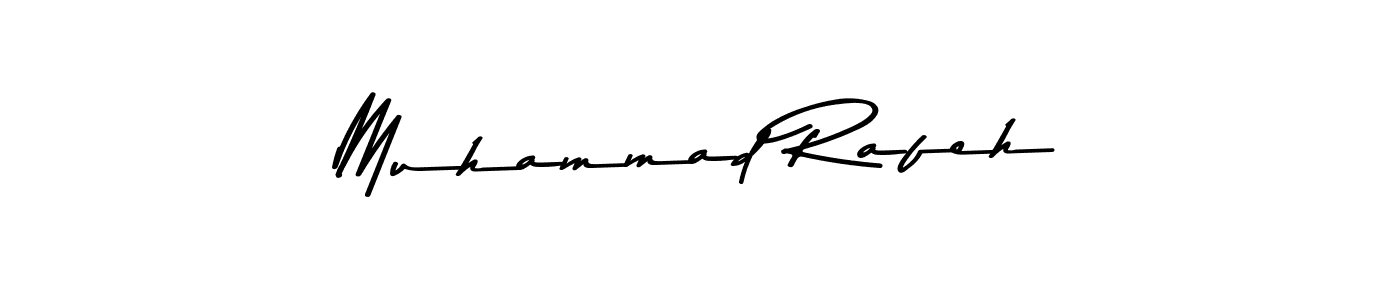 Design your own signature with our free online signature maker. With this signature software, you can create a handwritten (Asem Kandis PERSONAL USE) signature for name Muhammad Rafeh. Muhammad Rafeh signature style 9 images and pictures png
