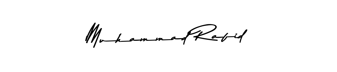 Create a beautiful signature design for name Muhammad Rafid. With this signature (Asem Kandis PERSONAL USE) fonts, you can make a handwritten signature for free. Muhammad Rafid signature style 9 images and pictures png