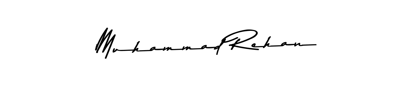 Make a beautiful signature design for name Muhammad Rehan. With this signature (Asem Kandis PERSONAL USE) style, you can create a handwritten signature for free. Muhammad Rehan signature style 9 images and pictures png